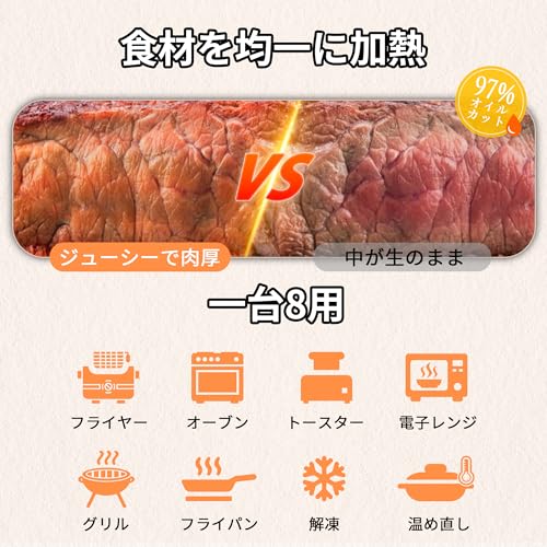 ノンフライヤー 4.2L 可視窓 大容量 1-4人用 エアフライヤー タッチパネル 日本語レシピ付き ノンフライヤー機 フライヤー 揚げ物 惣菜 SAMKYO F40 ブラック ノンフライヤー 4.2L 可視窓 大容量 1-4人用 エアフライヤー タッチパネル 日本語レシピ付き ノンフライヤー機 フライヤー 揚げ物 惣菜 SAMKYO F40 ブラック