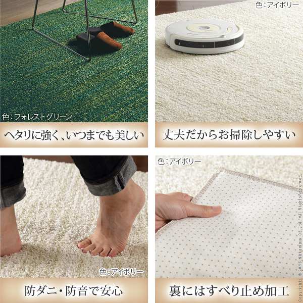 ラグ 洗える ミックスカラーラグ ルーナ 200x140cm 防ダニ