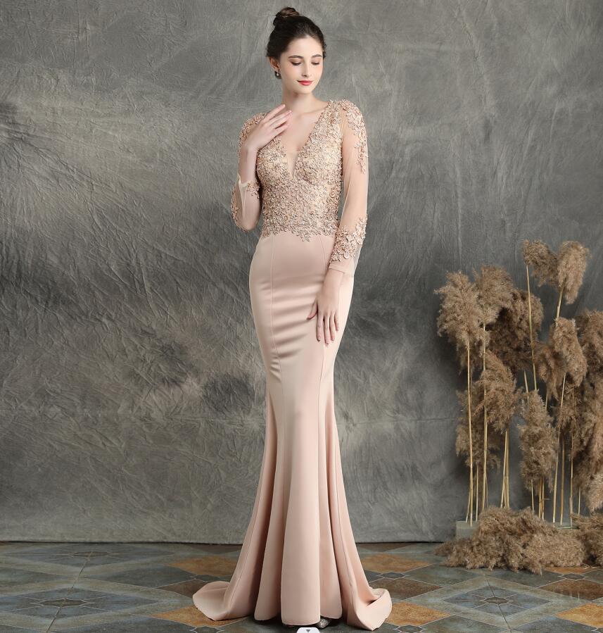 長袖ドレス 花柄 刺繍 メッシュワンピース パーティードレス ロングドレス 花嫁 ウェディングドレス イブニングドレス結婚式 演奏会 人魚マーメイド 高級感 上品