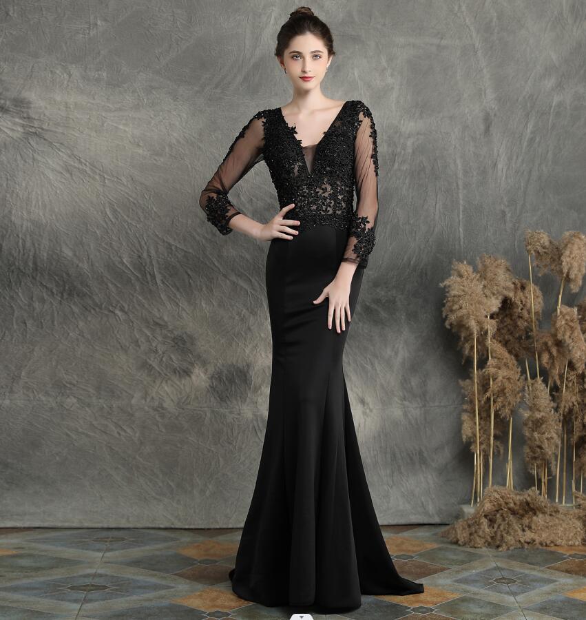 長袖ドレス 花柄 刺繍 メッシュワンピース パーティードレス ロングドレス 花嫁 ウェディングドレス イブニングドレス結婚式 演奏会 人魚マーメイド 高級感 上品