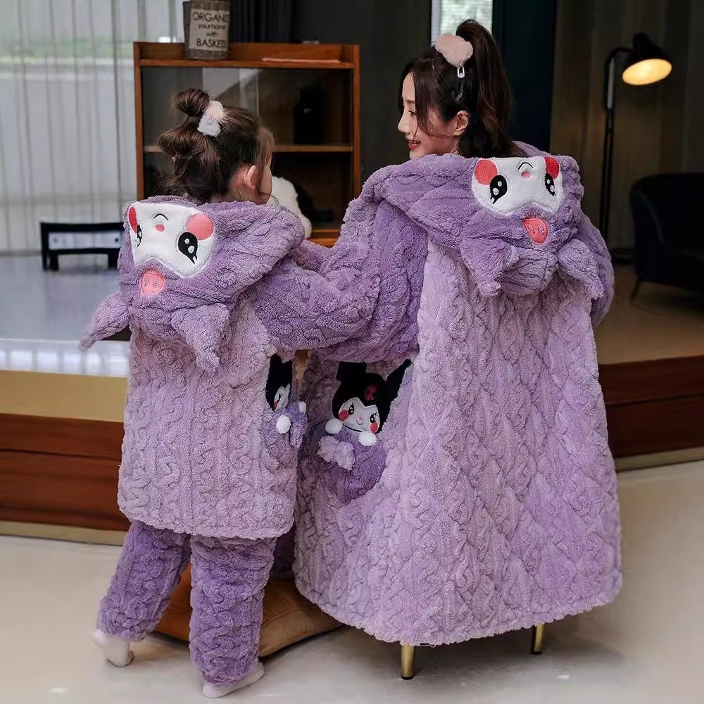 女の子のパジャマ24厚めのサンゴベルベット三層パッド入り子供の母と娘の部屋着 女の子のパジャマ24厚めのサンゴベルベット三層パッド入り子供の母と娘の部屋着