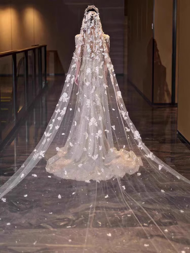 フィッシュテイルフレンチ軽ウエディングドレス2023新婦主紗秋冬高級外出紗ウエルカムドレス女性小柄 フィッシュテイルフレンチ軽ウエディングドレス2023新婦主紗秋冬高級外出紗ウエルカムドレス女性小柄