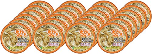 チャオ (CIAO) 焼きかつお まぐろ・ささみ入り 85g 24個セット