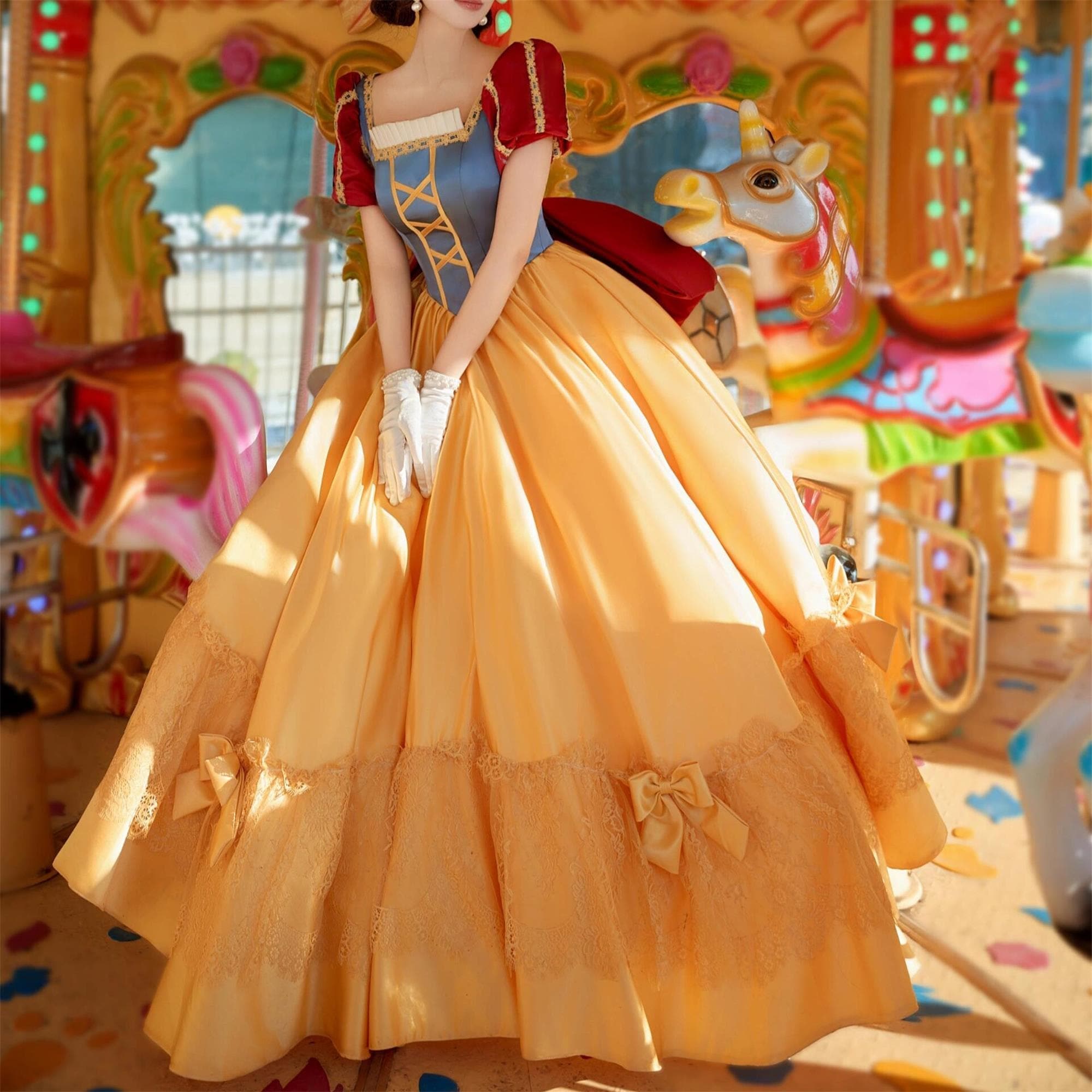 白雪姫ドレス衣装パフォーマンスパフォーマンスイブニングドレスプリンセス