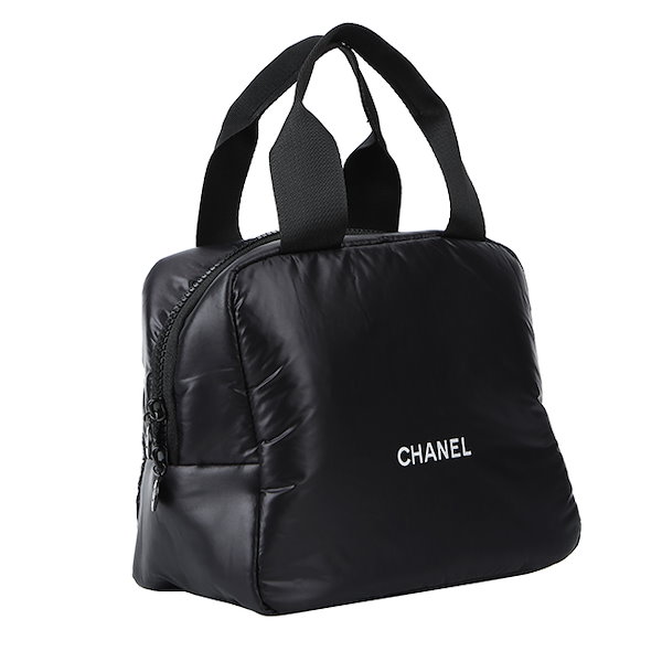 CHANEL Beaute ノベルティーバッグ シャネル ノベルティ ウオッシュバッグ 持ち手付き Wファスナー