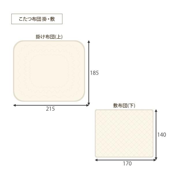 こたつテーブル 薄掛布団 敷布団 3点 セット 楕円 幅105cm 天板リバーシブル マイクロファイバー掛け布団 天板滑止 リビング センターテーブル