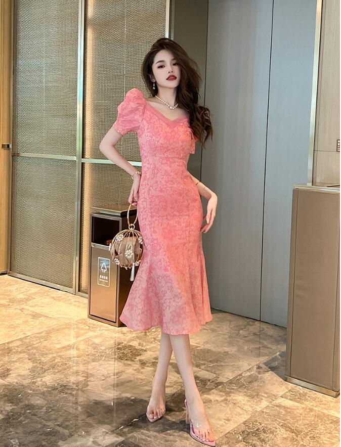 タイトワンピース ピンク Vネック マーメイドワンピース ドレス 無地 韓国風ワンピース パーティードレス ロング丈 きれいめ おしゃれ セクシー 結婚式 二次会 お呼ばれ 謝恩会 お嬢様 お出かけ タイトワンピース ピンク Vネック マーメイドワンピース ドレス 無地 韓国風ワンピース パーティードレス ロング丈 きれいめ おしゃれ セクシー 結婚式 二次会 お呼ばれ 謝恩会 お嬢様 お出かけ