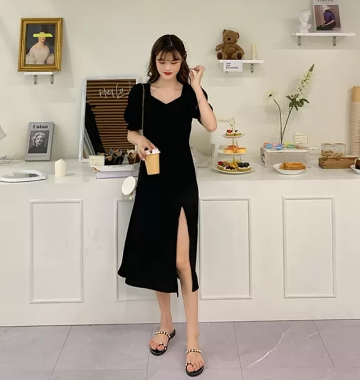 スカート パンツ ミニ ミニ丈 膝丈 ひざ丈 袖あり 半袖 パフスリーブ 襟なし ペンタゴンネック 細身 ストレート ハイウエスト かわいい シンプル 大人 おしゃれ お洒落 かっこいい 大人可愛い