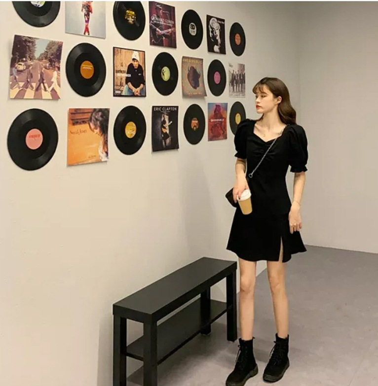 スカート パンツ ミニ ミニ丈 膝丈 ひざ丈 袖あり 半袖 パフスリーブ 襟なし ペンタゴンネック 細身 ストレート ハイウエスト かわいい シンプル 大人 おしゃれ お洒落 かっこいい 大人可愛い