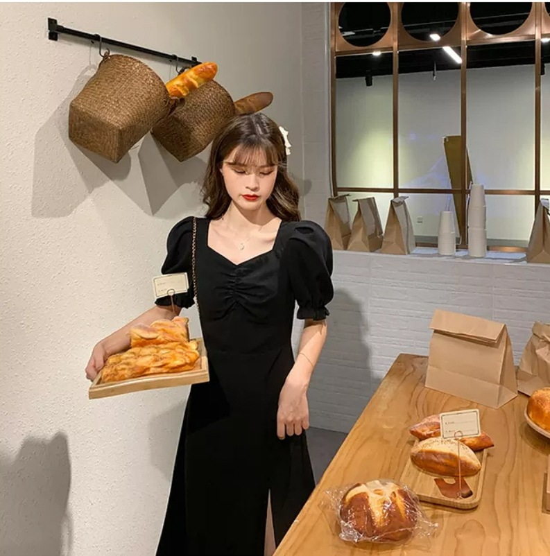 スカート パンツ ミニ ミニ丈 膝丈 ひざ丈 袖あり 半袖 パフスリーブ 襟なし ペンタゴンネック 細身 ストレート ハイウエスト かわいい シンプル 大人 おしゃれ お洒落 かっこいい 大人可愛い