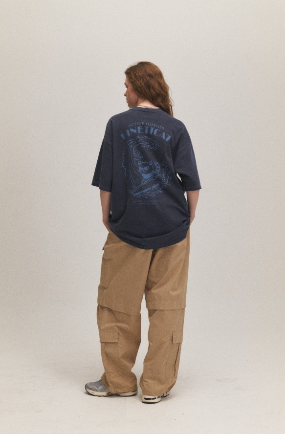【CPGN STUDIO】24SS★ Surfing Cat Pigment Short Sleeve Tee CPGN STUDIO】24SS☆ Surfing Cat Pigment Short Sleeve Tee