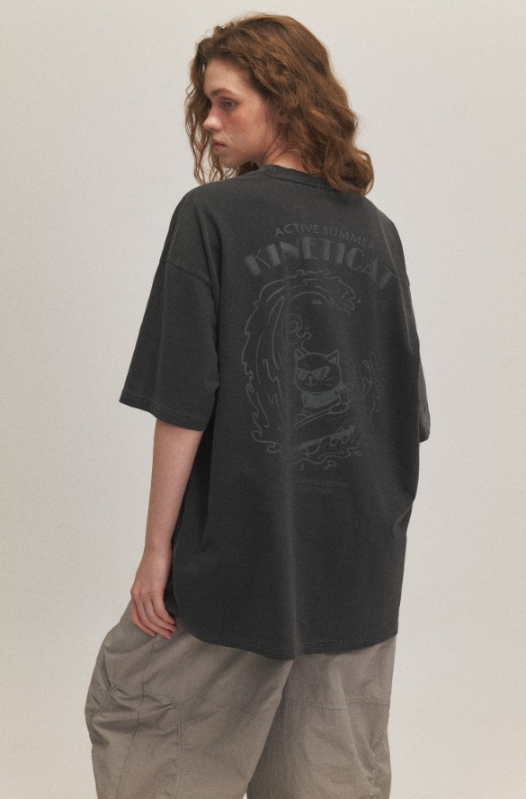CPGN STUDIO】 Surfing Cat Pigment Short Sleeve Tee Tシャツ
