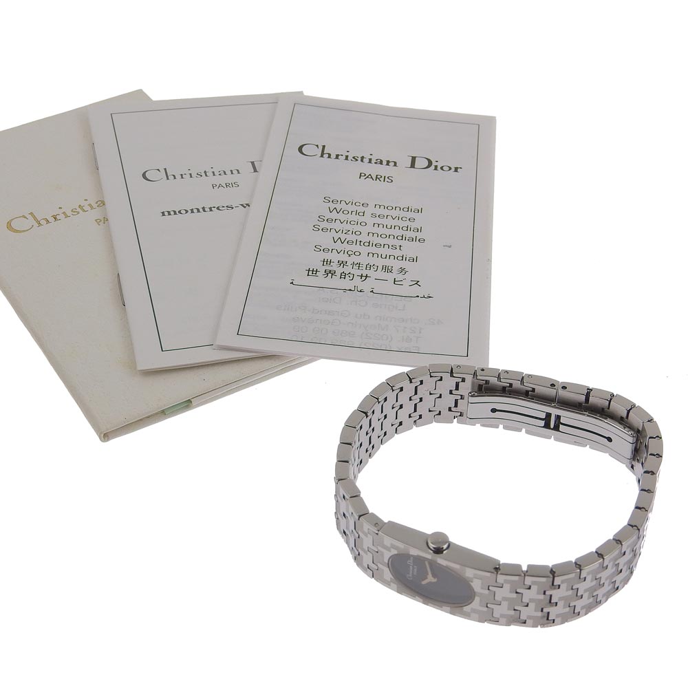 ミスディオール D70-100 腕時計 ステンレススチール シルバー クオーツ アナログ表示 レディース 黒文字盤 中古品 ミスディオール D70-100 腕時計 ステンレススチール シルバー クオーツ アナログ表示 レディース 黒文字盤 中古品