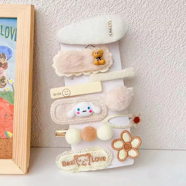 Qoo10] 漫画の子供用ぬいぐるみヘアクリップ前髪ク