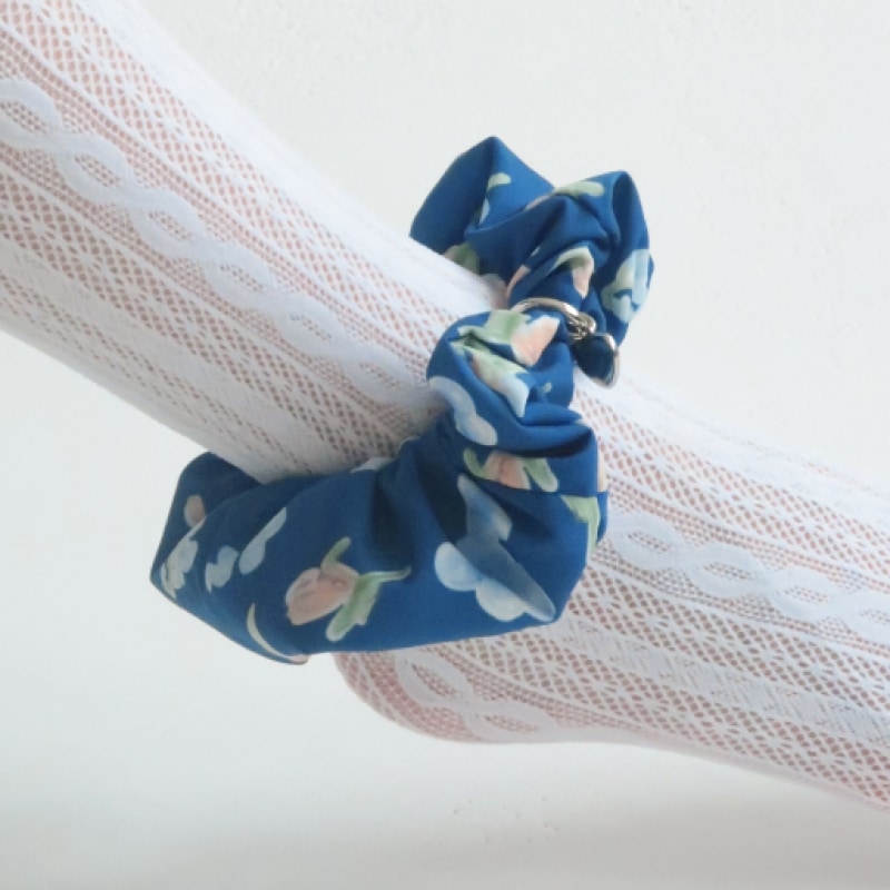 SINOON パターンスクランチ (ネイビー)