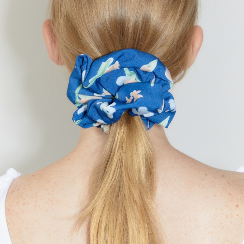 SINOON パターンスクランチ (ネイビー)