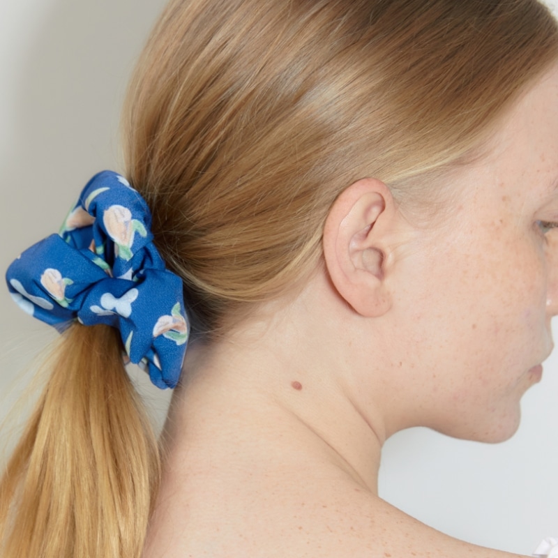 SINOON パターンスクランチ (ネイビー)