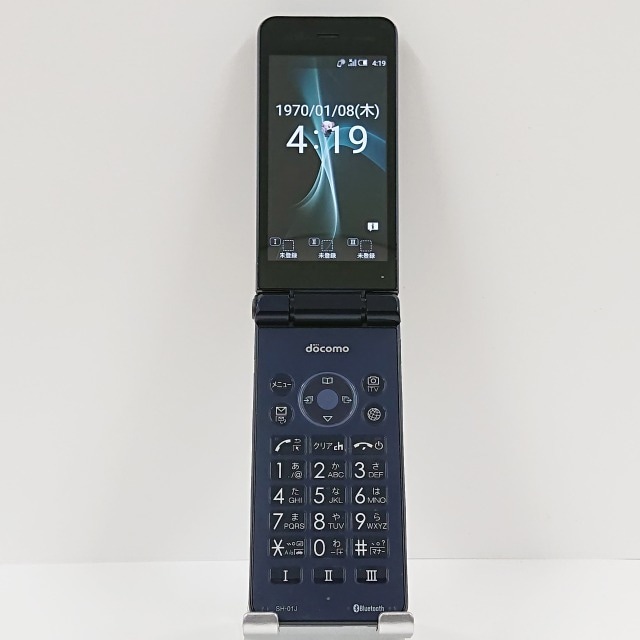 AQUOS ケータイ SH-01J docomo ブルーブラック 送料無料 本体 c07617 【中古】