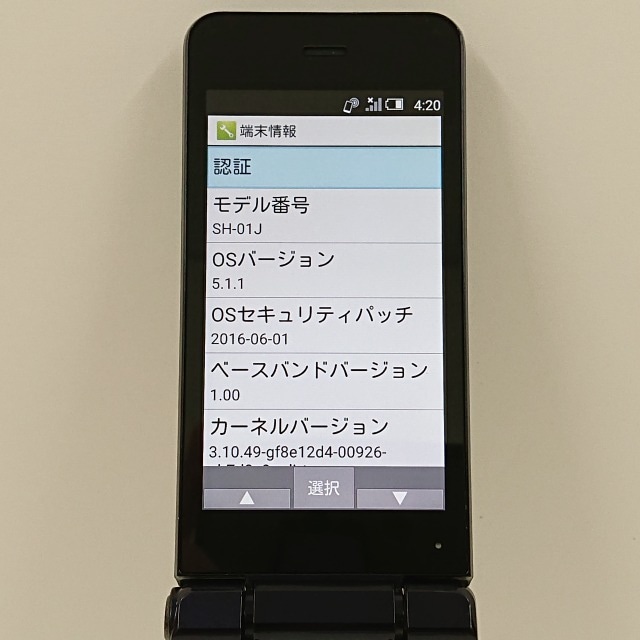 AQUOS ケータイ SH-01J docomo ブルーブラック 送料無料 本体 c07617 【中古】