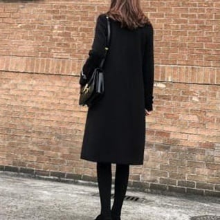 レディース ジャケット 上着 羽織り コート アウター チェスターコート ライン ミドル丈 Vネック 映え 高見え 可愛い かわいい 韓国 かっこいい カジュアル 大人 上品 シンプル クラシック l