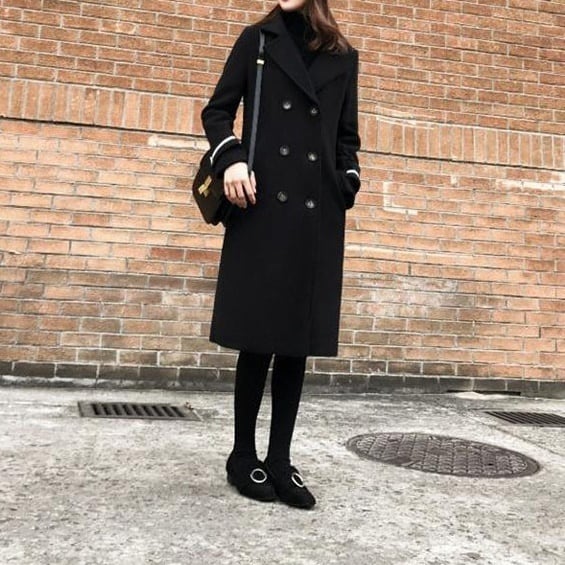 レディース ジャケット 上着 羽織り コート アウター チェスターコート ライン ミドル丈 Vネック 映え 高見え 可愛い かわいい 韓国 かっこいい カジュアル 大人 上品 シンプル クラシック l