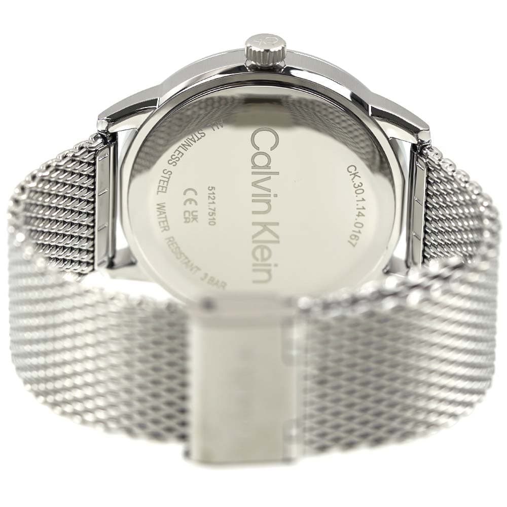 カルバンクライン 腕時計 マーキー 43MM ブラック ステンレスメッシュベルト 日付 曜日 カレンダー Calvin Klein 25200213