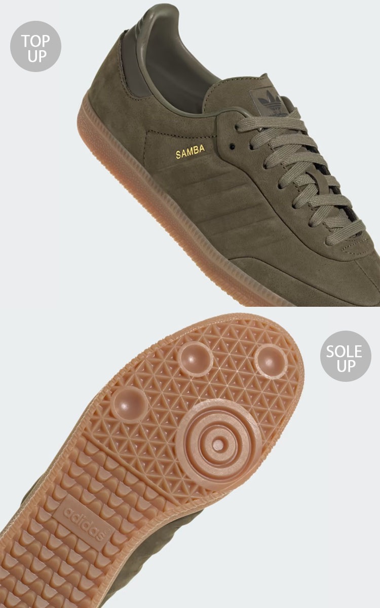 IG1242 スニーカー SAMBA サンバ OLIVE SHADOW GUM シューズ レザーアッパー スエード シャドー ガムラバーソール