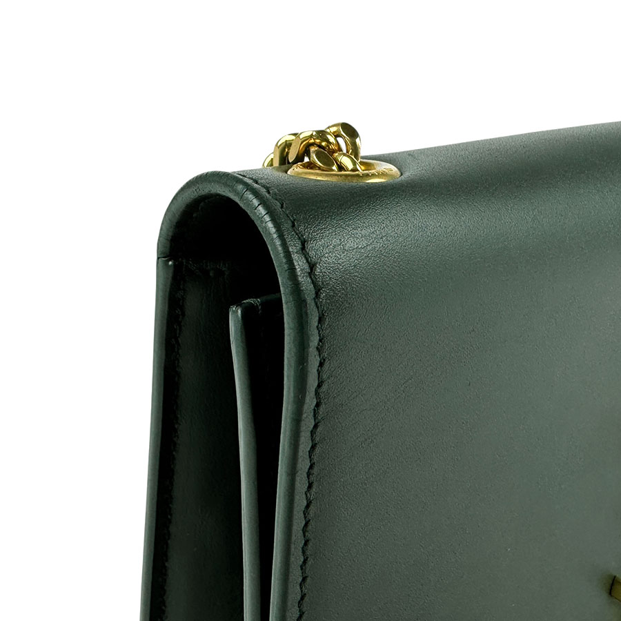 SAINT LAURENT サンローラン 474366 ショルダーバッグ ダークグリーン 14065 レディース【中古】 z6406 サンローラン SAINT LAURENT ショルダーバッグ レザー ダークグリーン