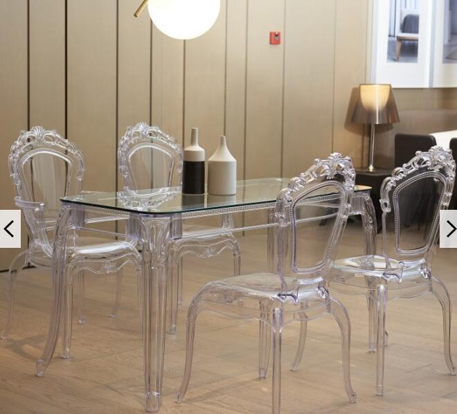 クリスタル透明アクリルクリアプリンセスウェディングチェア クリスタル透明アクリルクリアプリンセスウェディングチェア