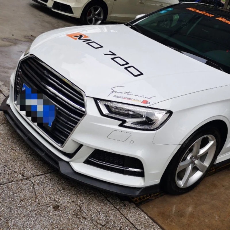 アウディA3,s3,s3,8v,2016-2019,sラインまたは3のみ用のカーボンファイバー光沢のある黒のフロントバンパー アウディA3,s3,s3,8v,2016-2019,sラインまたは3のみ用のカーボンファイバー光沢のある黒のフロントバンパー