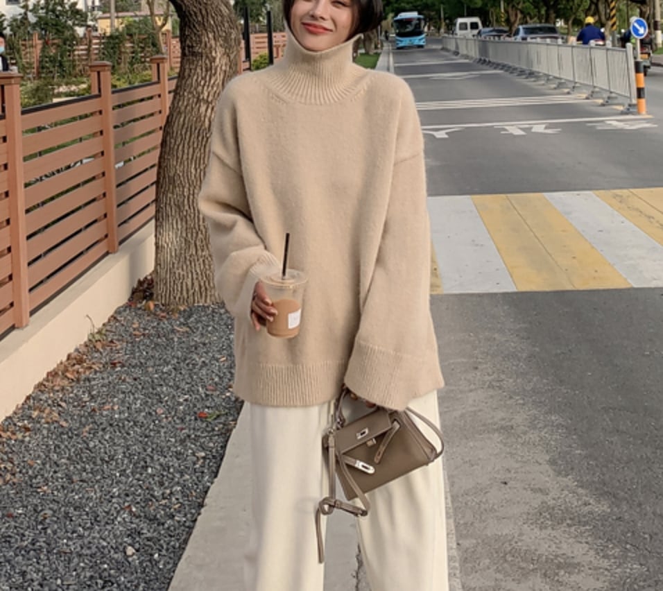 トップス ニットソー セーター 袖あり 長袖 タートルネック 伸縮性 薄手 かわいい 大人可愛い きれいめ シンプル 大人 上品 おしゃれ お洒落 タートルネック レディース ニット セーター 長袖 トップス
