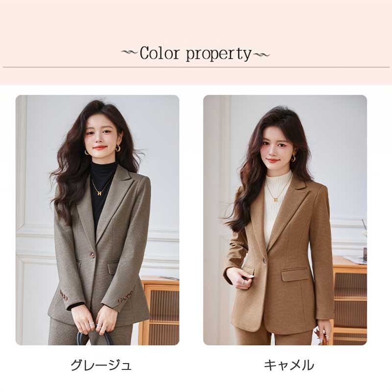 オールインワンセットアップセットアップポケット付き オ ビジネススーツ 2点セット セレモニースーツ パンツ パンツスーツ 上下セット ジャケット スーツ 通勤着 入学式 卒業式 レディース 入園
