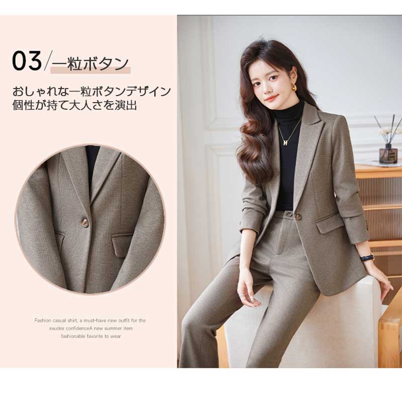 オールインワンセットアップセットアップポケット付き オ ビジネススーツ 2点セット セレモニースーツ パンツ パンツスーツ 上下セット ジャケット スーツ 通勤着 入学式 卒業式 レディース 入園