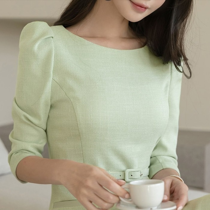 ワンピース 結婚式 袖あり パーティードレス ベルトセット 春 ワンピース 結婚式 袖あり パーティードレス ベルトセット 春