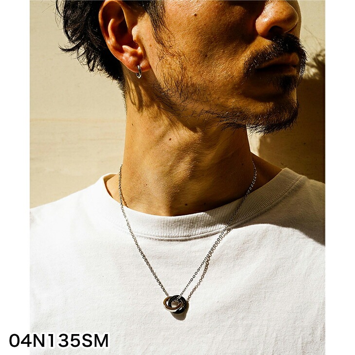 ダブルリングネックレス メンズ ビジネス ペアアク