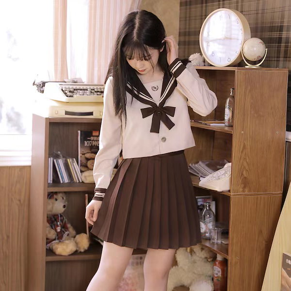 新作 セーラー服4点セット 上下セット 学生服 長袖 半袖 女子制服　JK制服 ハロウィン 仮装 高校生 コスプレ可愛い レディース 衣装 学園祭  大人 セーラー服 セクシー コスチューム