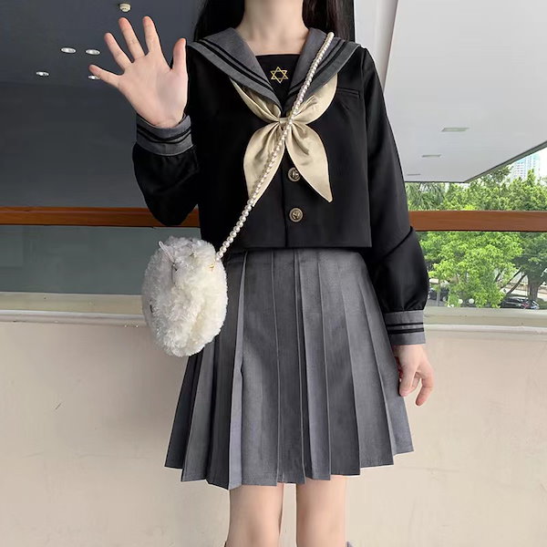 新作 セーラー服4点セット 上下セット 学生服 長袖 半袖 女子制服　JK制服 ハロウィン 仮装 高校生 コスプレ可愛い レディース 衣装 学園祭  大人 セーラー服 セクシー コスチューム