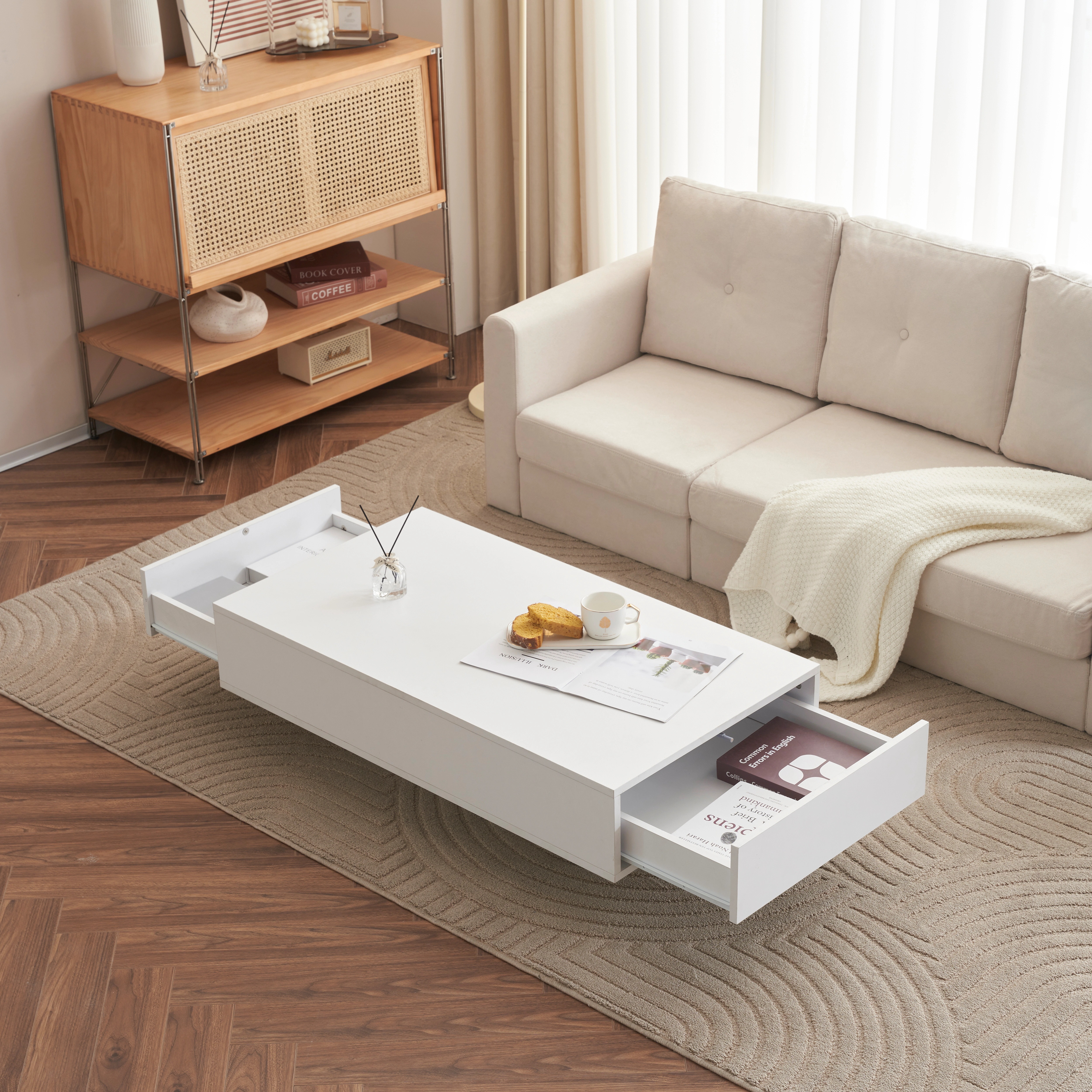 [国内発送]58ローテーブル 収納付き テーブル センターテーブル 収納付きローテーブル 大容量 簡単開閉 パソコンテーブル センターテーブル 木製 組み立て簡単 収納テーブル おしゃれ コーヒーテー