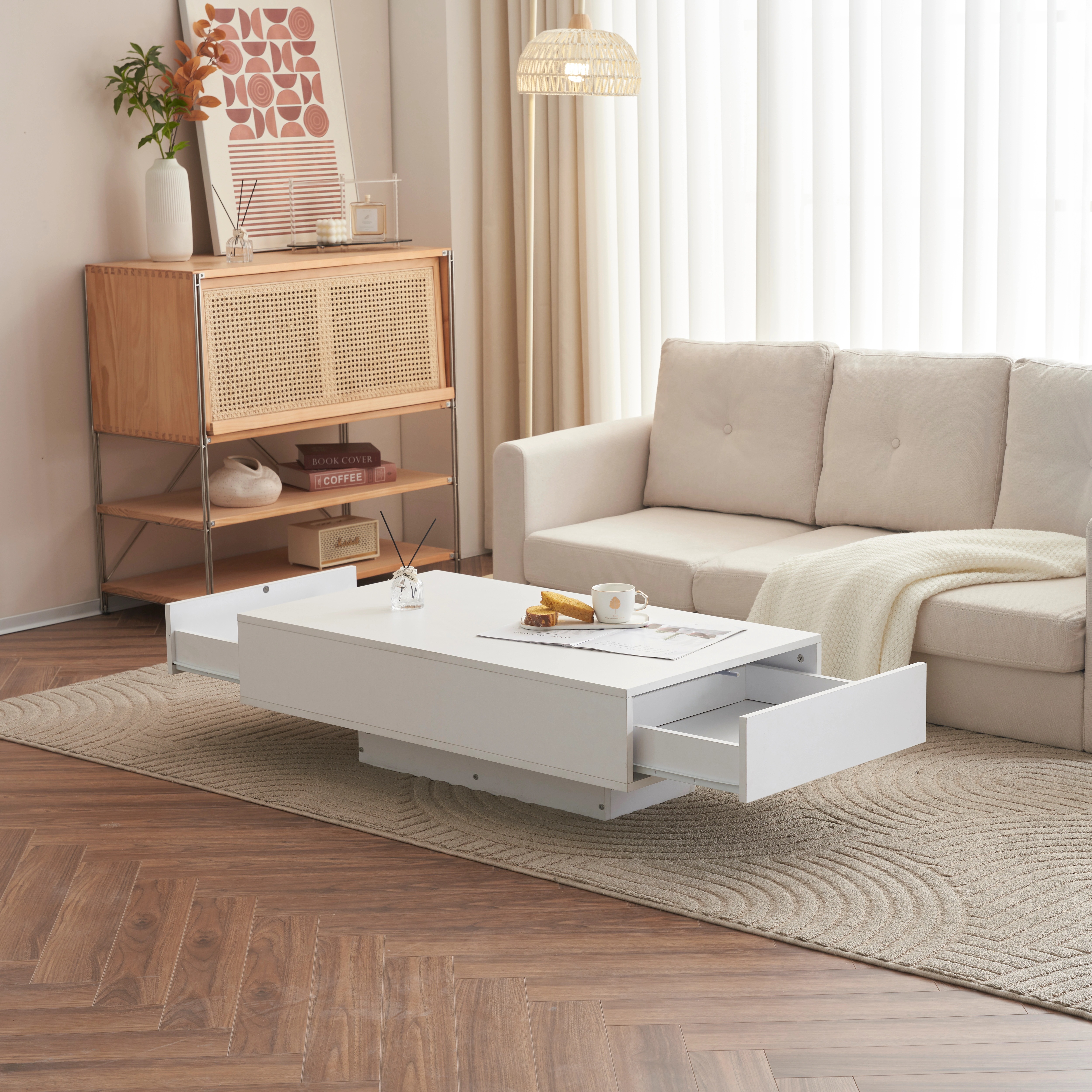 [国内発送]58ローテーブル 収納付き テーブル センターテーブル 収納付きローテーブル 大容量 簡単開閉 パソコンテーブル センターテーブル 木製 組み立て簡単 収納テーブル おしゃれ コーヒーテー