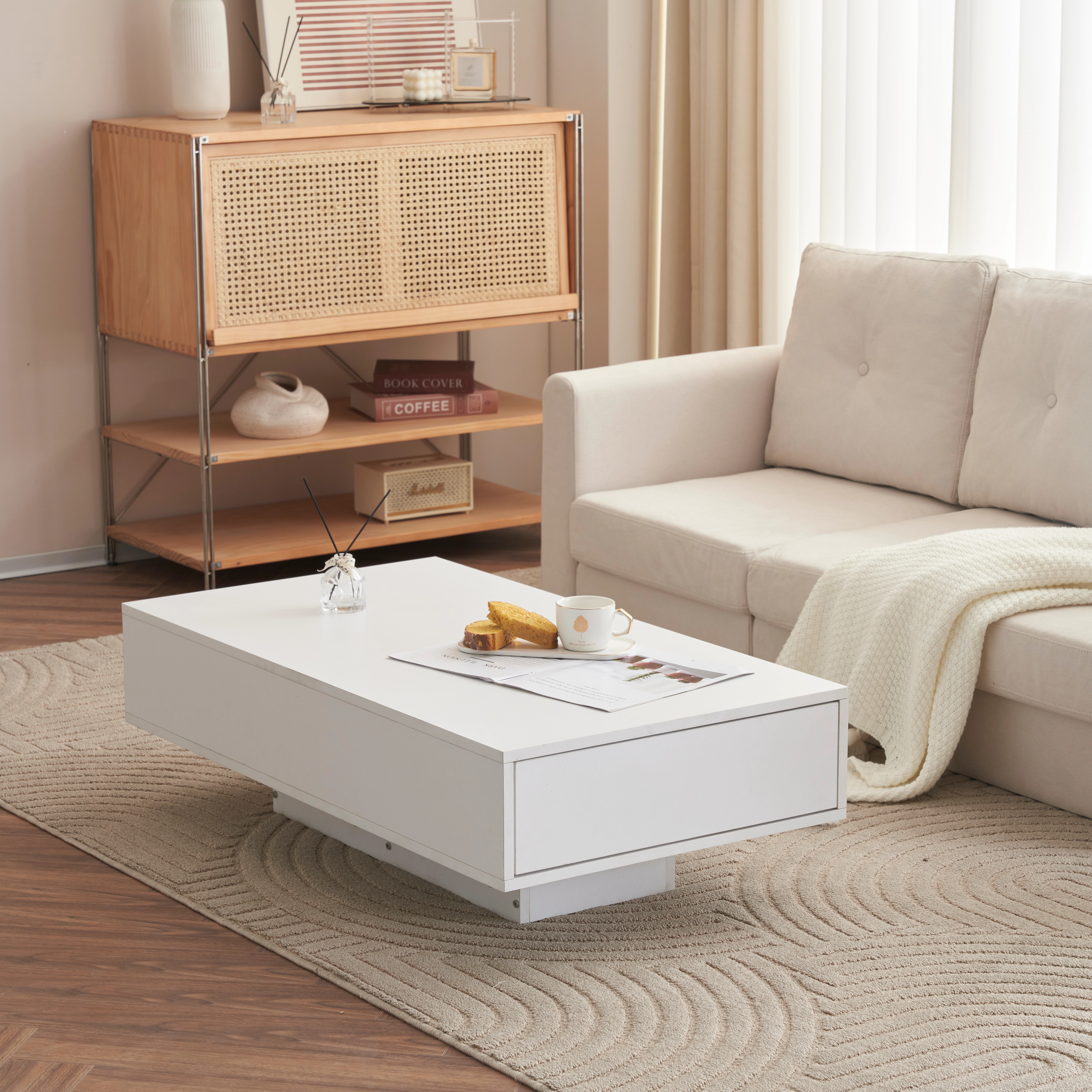 [国内発送]58ローテーブル 収納付き テーブル センターテーブル 収納付きローテーブル 大容量 簡単開閉 パソコンテーブル センターテーブル 木製 組み立て簡単 収納テーブル おしゃれ コーヒーテー