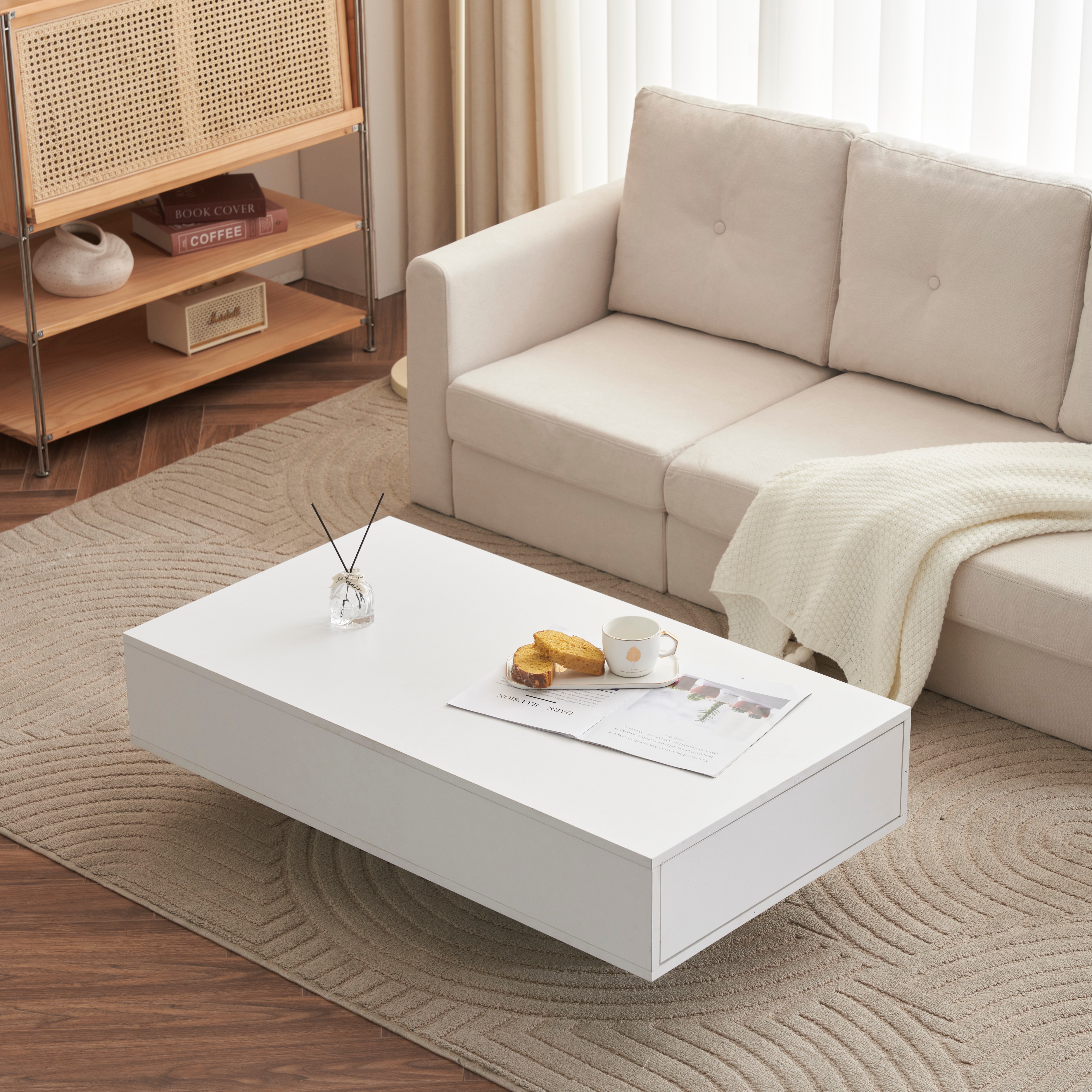 [国内発送]58ローテーブル 収納付き テーブル センターテーブル 収納付きローテーブル 大容量 簡単開閉 パソコンテーブル センターテーブル 木製 組み立て簡単 収納テーブル おしゃれ コーヒーテー