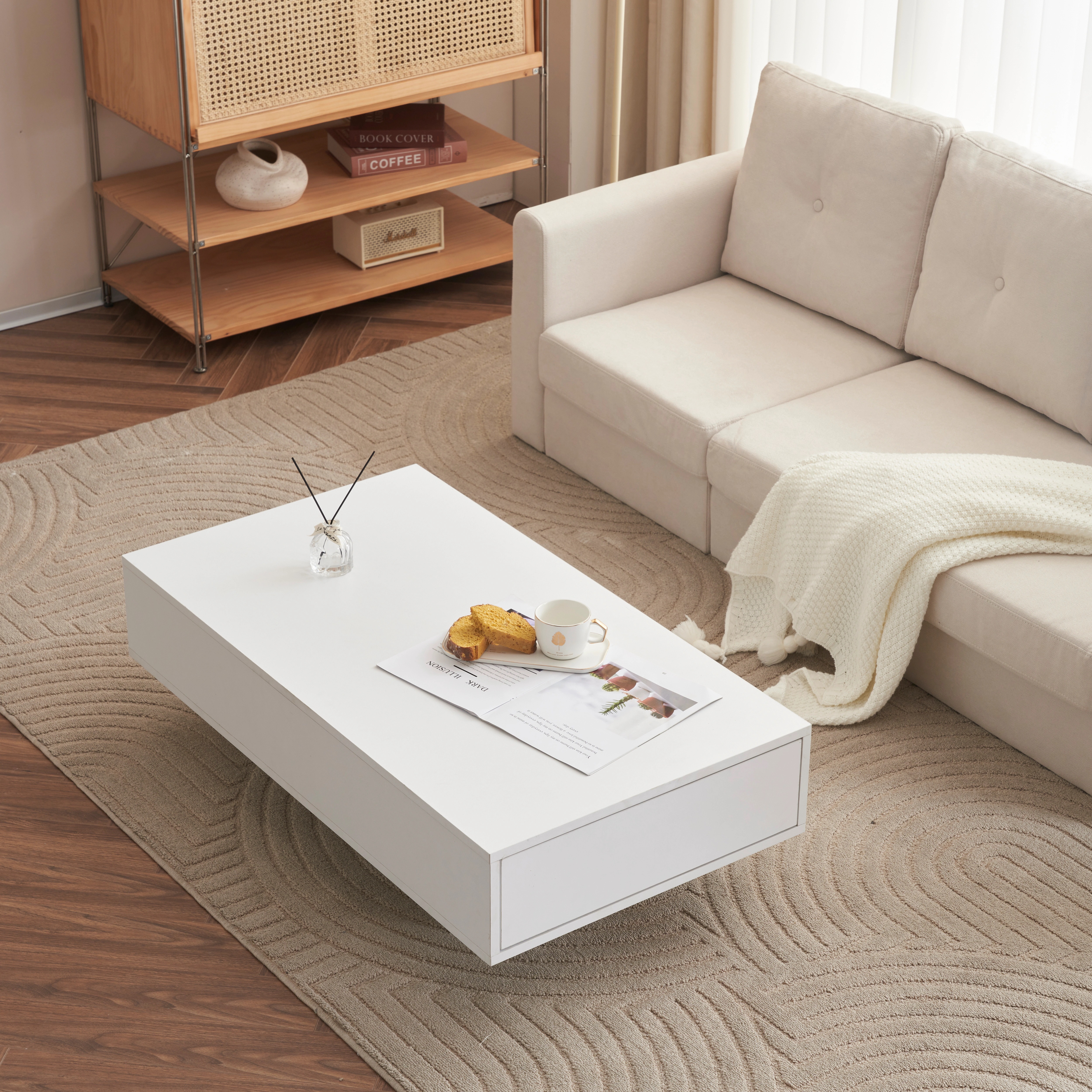 [国内発送]58ローテーブル 収納付き テーブル センターテーブル 収納付きローテーブル 大容量 簡単開閉 パソコンテーブル センターテーブル 木製 組み立て簡単 収納テーブル おしゃれ コーヒーテー