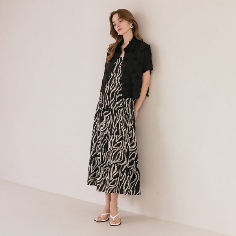 [Max Cartizio] スクロールルーズフィットビスチェカンカンドレス