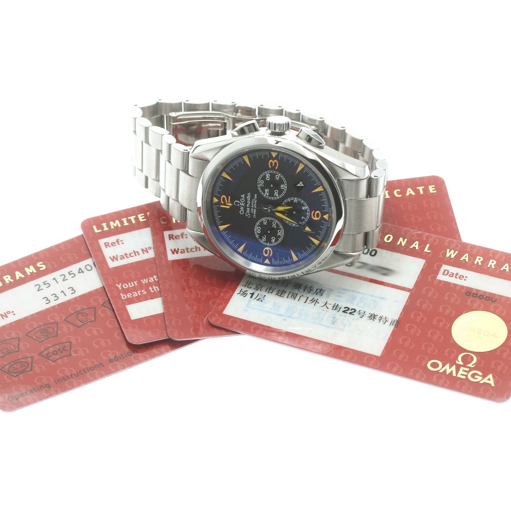オメガ OMEGA 2512.54 シーマスター アクアテラ クロノグラフ チャイナエクスプロラーズ 限定351本 自動巻き メンズ 良品 保証書付_877856【中古】