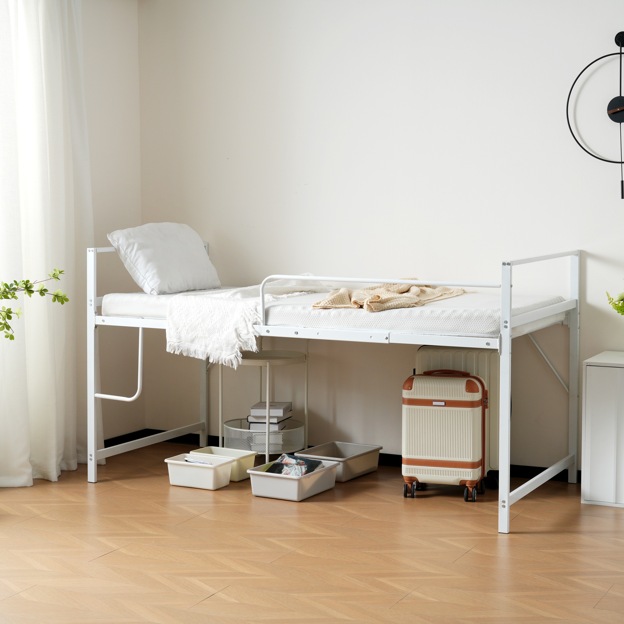 【国内発送】ロフトベッドシングルパイプベッドロータイプ収納大人システムベッドスチール北欧風耐震一人暮らしベッド190 【国内発送】ロフトベッドシングルパイプベッドロータイプ収納大人システムベッドスチール北欧風耐震一人暮らしベッド190