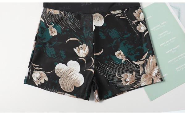 ワンピース水着 セクシー レディース 水着 半袖 体型カバー 2点セット 可愛い 痩せ見え リゾート 温泉 ビーチ プール 海 水泳 花柄 セパレート オトナ女子 かわいい おしゃれ