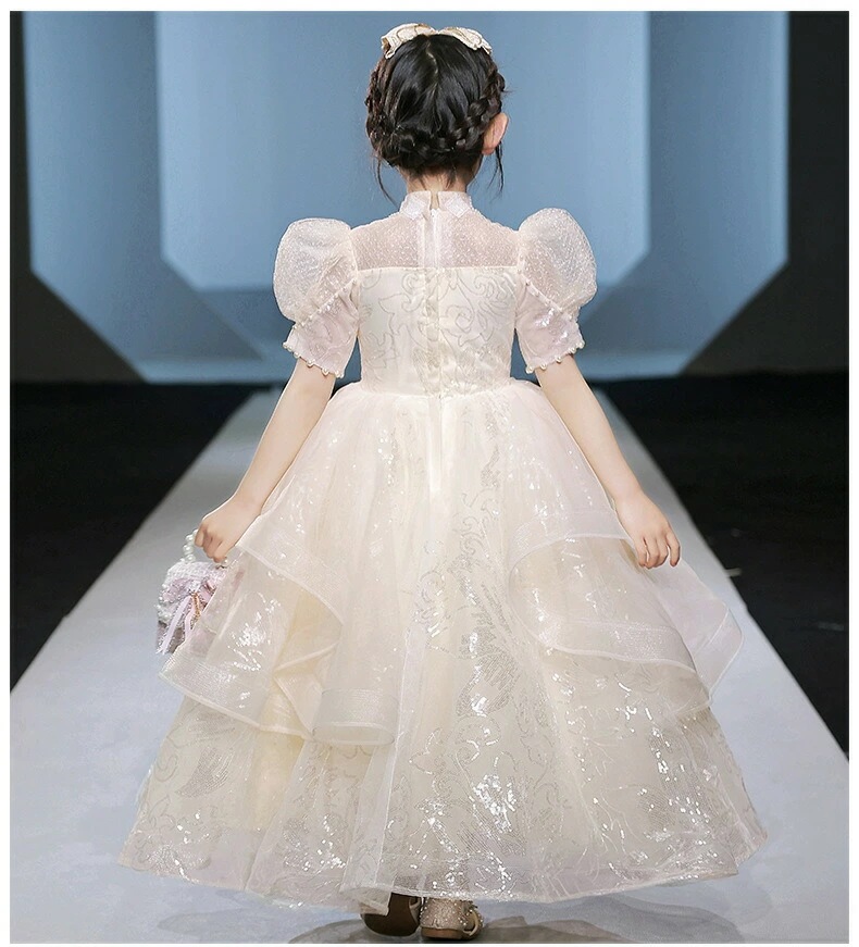 子供ドレス 女の子 ピアノ 発表会 レースドレス ワンピース 子供 ドレス 結婚式 七五三 ジュニア キッズ ワンピース お姫様 プリンセスドレス フォーマル 子ども ロングドレス c-lifu-64