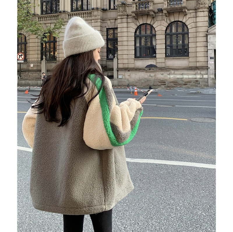 ボアコート ウールコート ジャケット コート アウター 冬 レディース スタンドカラー 韓国 ラムウールコート a3584 ボアコート ウールコート ジャケット コート アウター 冬 レディース スタンドカラー 韓国 ラムウールコート a3584