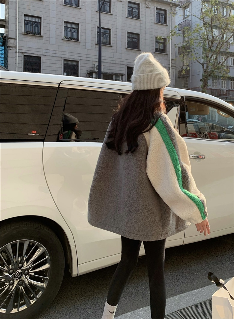 ボアコート ウールコート ジャケット コート アウター 冬 レディース スタンドカラー 韓国 ラムウールコート a3584 ボアコート ウールコート ジャケット コート アウター 冬 レディース スタンドカラー 韓国 ラムウールコート a3584