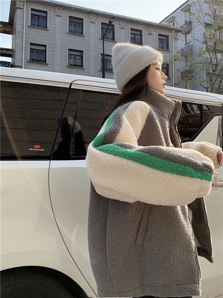 ボアコート ウールコート ジャケット コート アウター 冬 レディース スタンドカラー 韓国 ラムウールコート a3584 ボアコート ウールコート ジャケット コート アウター 冬 レディース スタンドカラー 韓国 ラムウールコート a3584